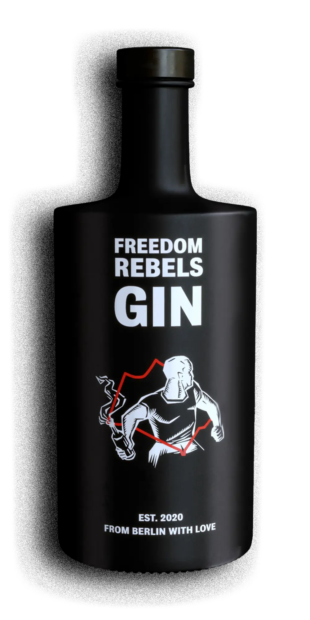 Photo of the FREEDOM REBELS Gin bottle (front)